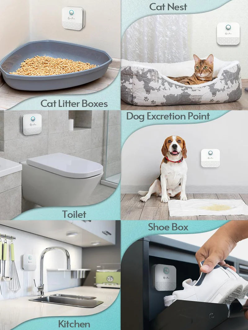 Downypaws Smart Cat Odor Purifier for Cats Litter Box and Air Cleaner Pets Deodorization