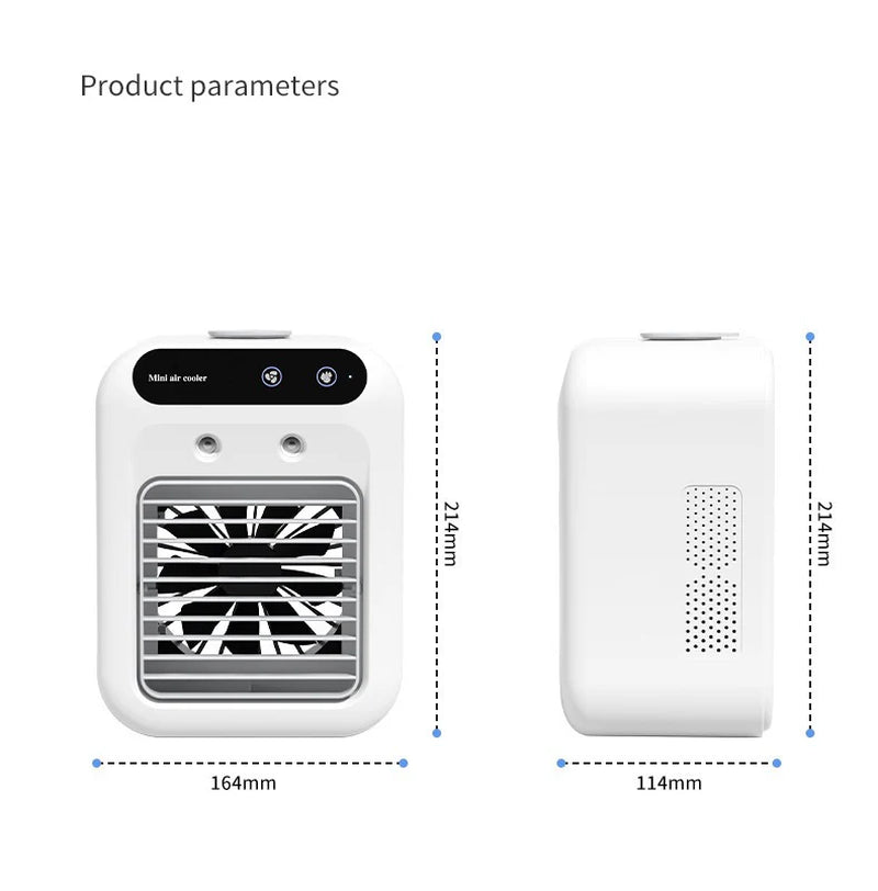 Portable 3-in-1 Air Cooler Fan - Compact AC for Home, Office, and Vehicle | Rapid Cooling and Humidifying | Ships from the USA | Popular on TikTok and Amazon