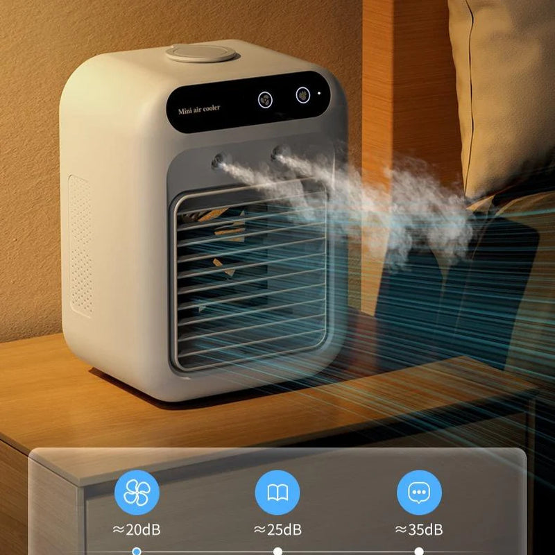 Portable 3-in-1 Air Cooler Fan - Compact AC for Home, Office, and Vehicle | Rapid Cooling and Humidifying | Ships from the USA | Popular on TikTok and Amazon
