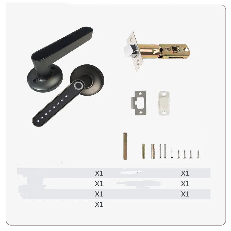 Intelligent Biometric Keyless Digital Door Lock Metal Secure Smart Handle for Residential Use