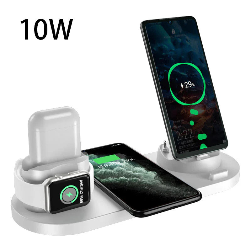 Multi Device Charging Hub 6 in 1 Wireless Dock Station