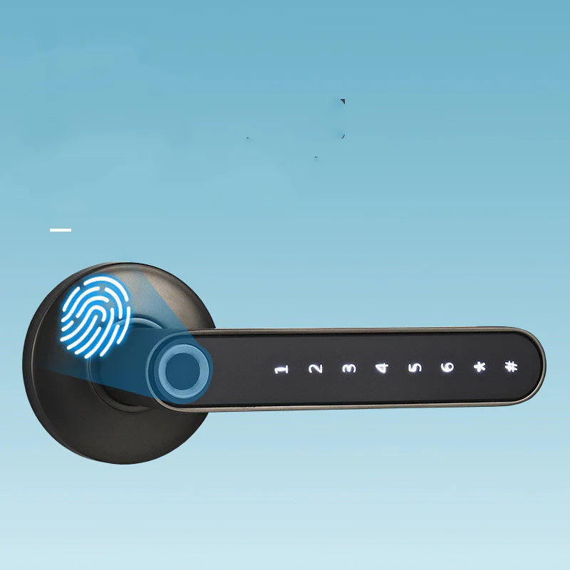 Intelligent Biometric Keyless Digital Door Lock Metal Secure Smart Handle for Residential Use