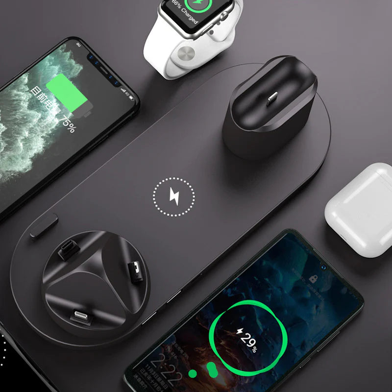 Multi Device Charging Hub 6 in 1 Wireless Dock Station