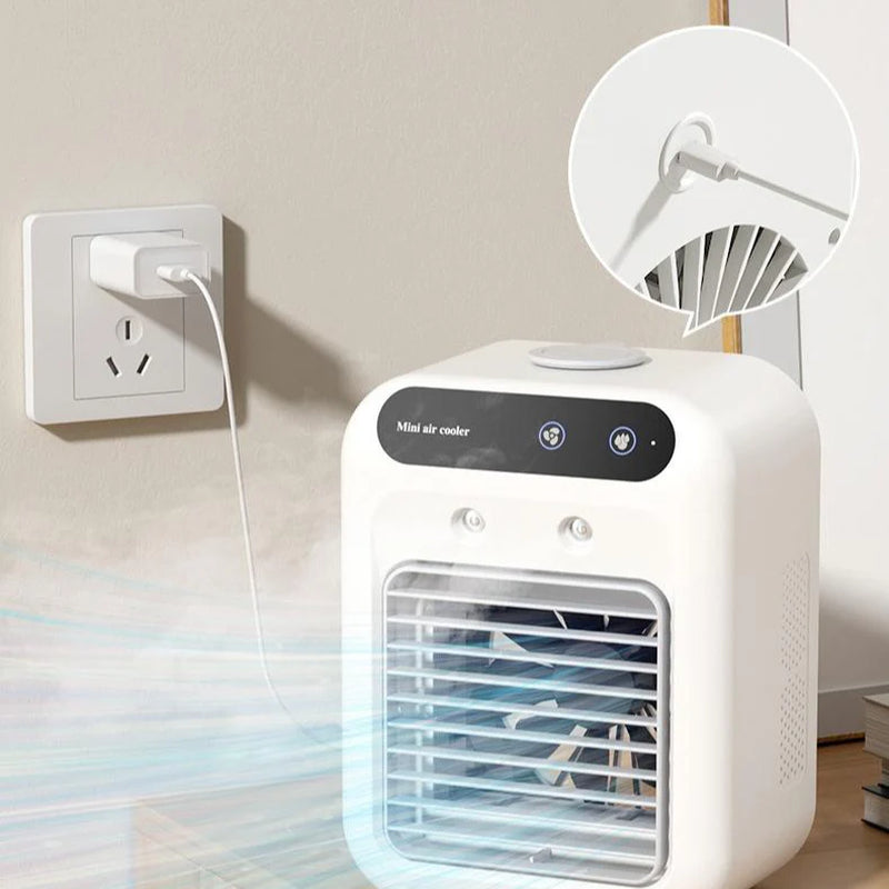 Portable 3-in-1 Air Cooler Fan - Compact AC for Home, Office, and Vehicle | Rapid Cooling and Humidifying | Ships from the USA | Popular on TikTok and Amazon