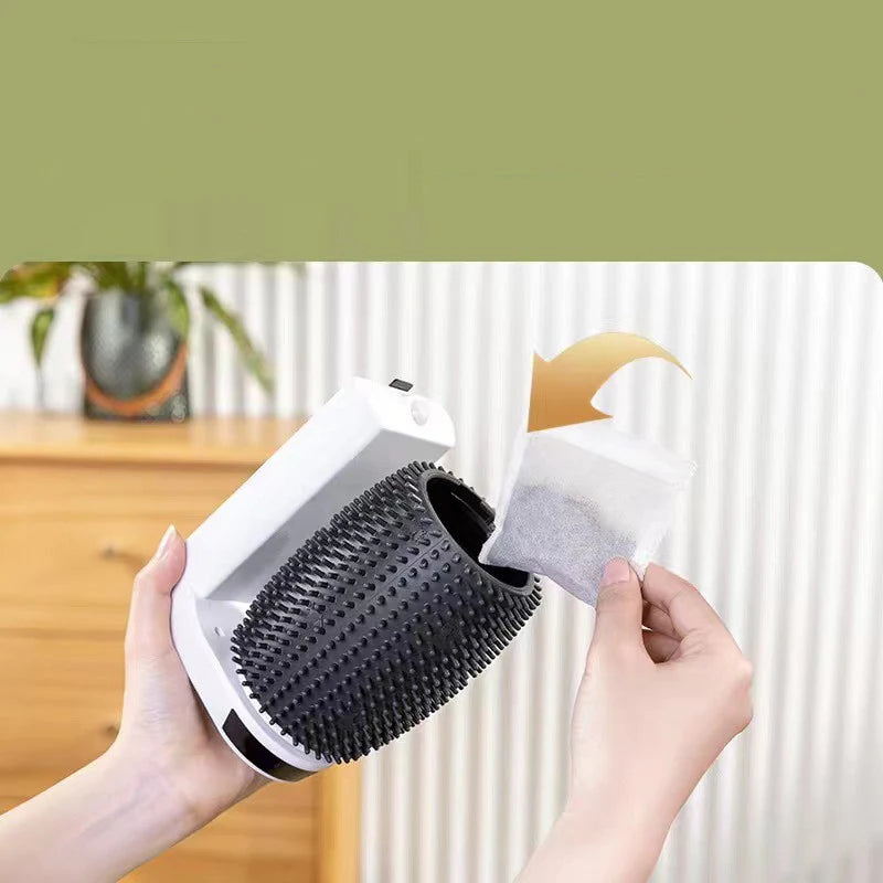 Pet Self-Cleaning Wall Brush Gentle Corner Scratcher Auto Grooming Tool