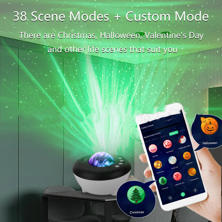 Smart Voice-Activated Aurora Projector Light