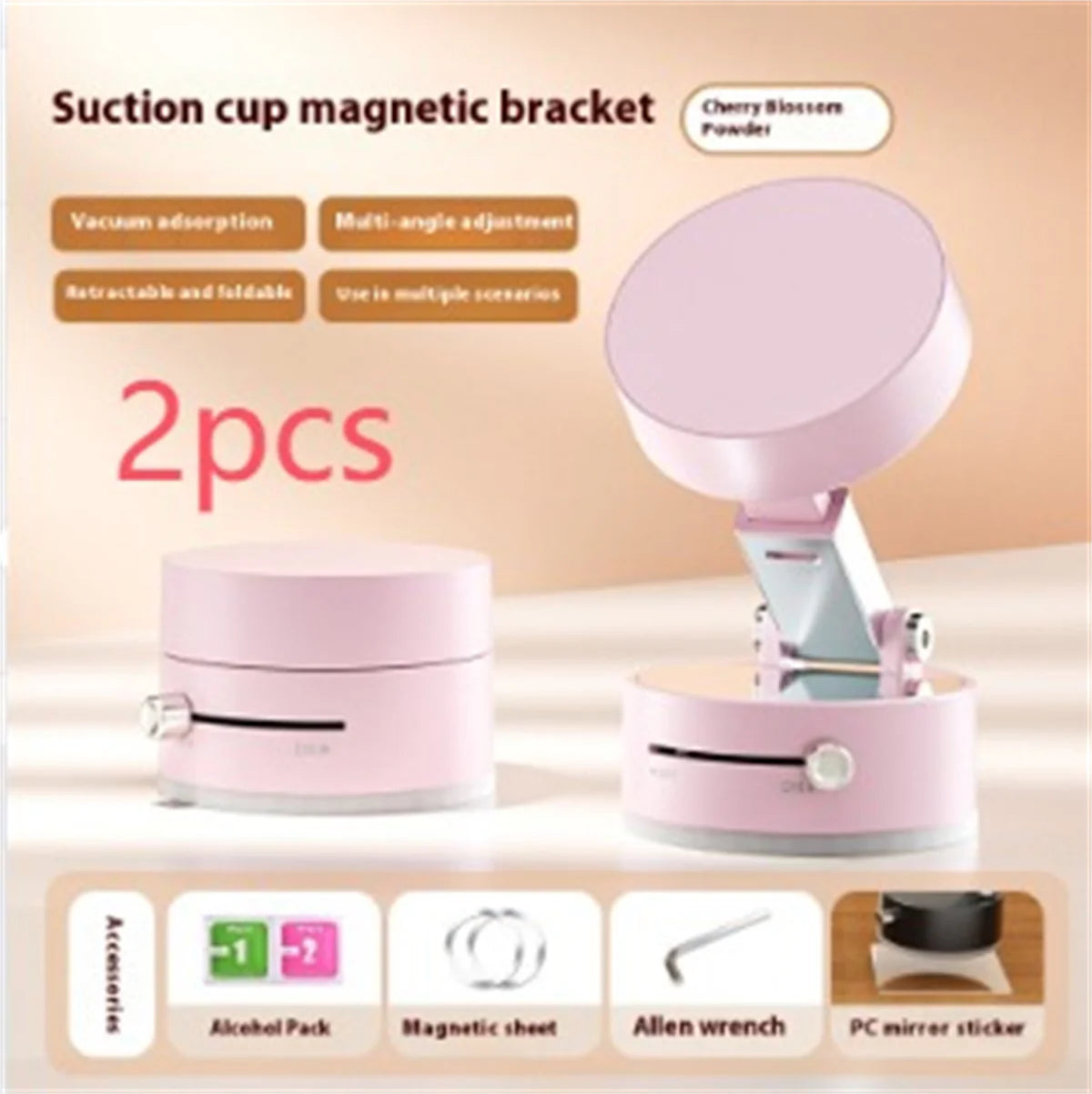 Foldable Magnetic Vacuum Car Phone Holder 