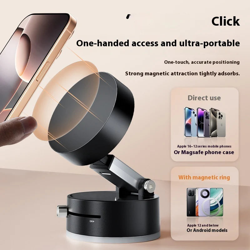 Foldable Magnetic Vacuum Car Phone Holder 
